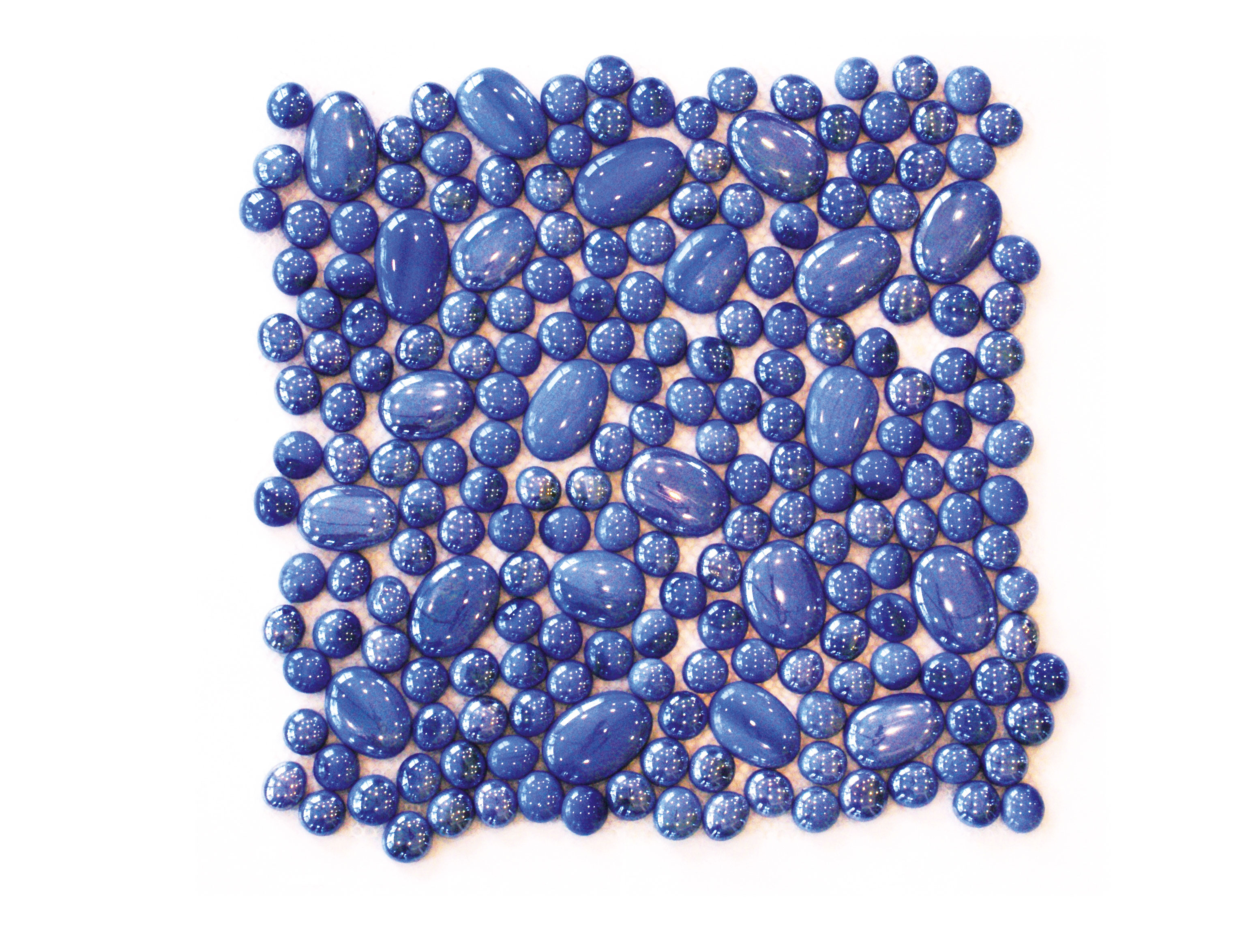 Glasmosaik Kiesel Blau 30,5x30,5 cm