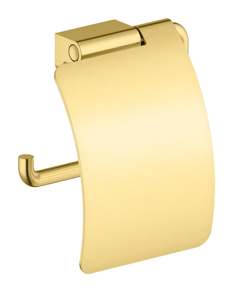 Toilettenpapierhalter mit Abdeckung Messing gebürstet