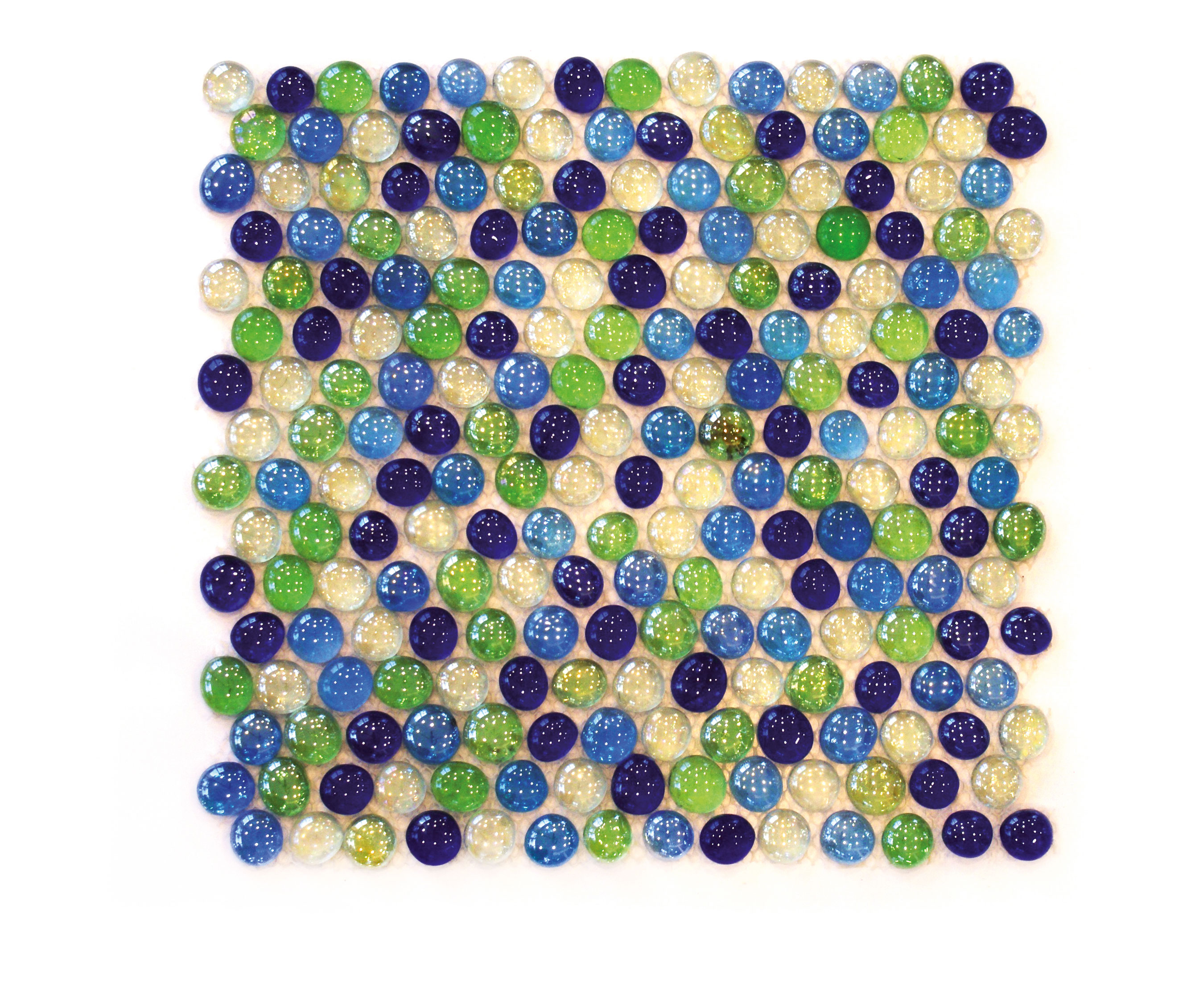 Knopfmosaik Glas Blau/Grün 29,5x30,5 cm