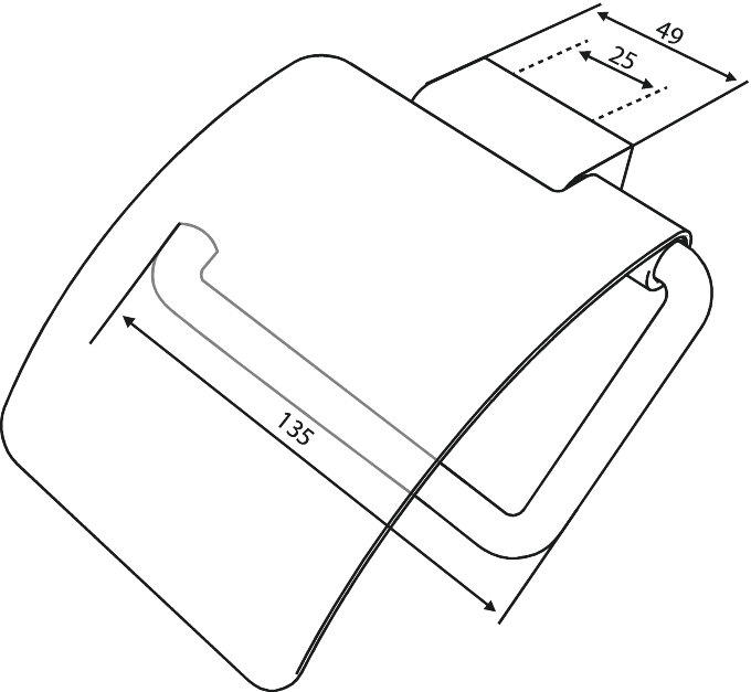 Toilettenpapierhalter mit Abdeckung Bronze gebürstet