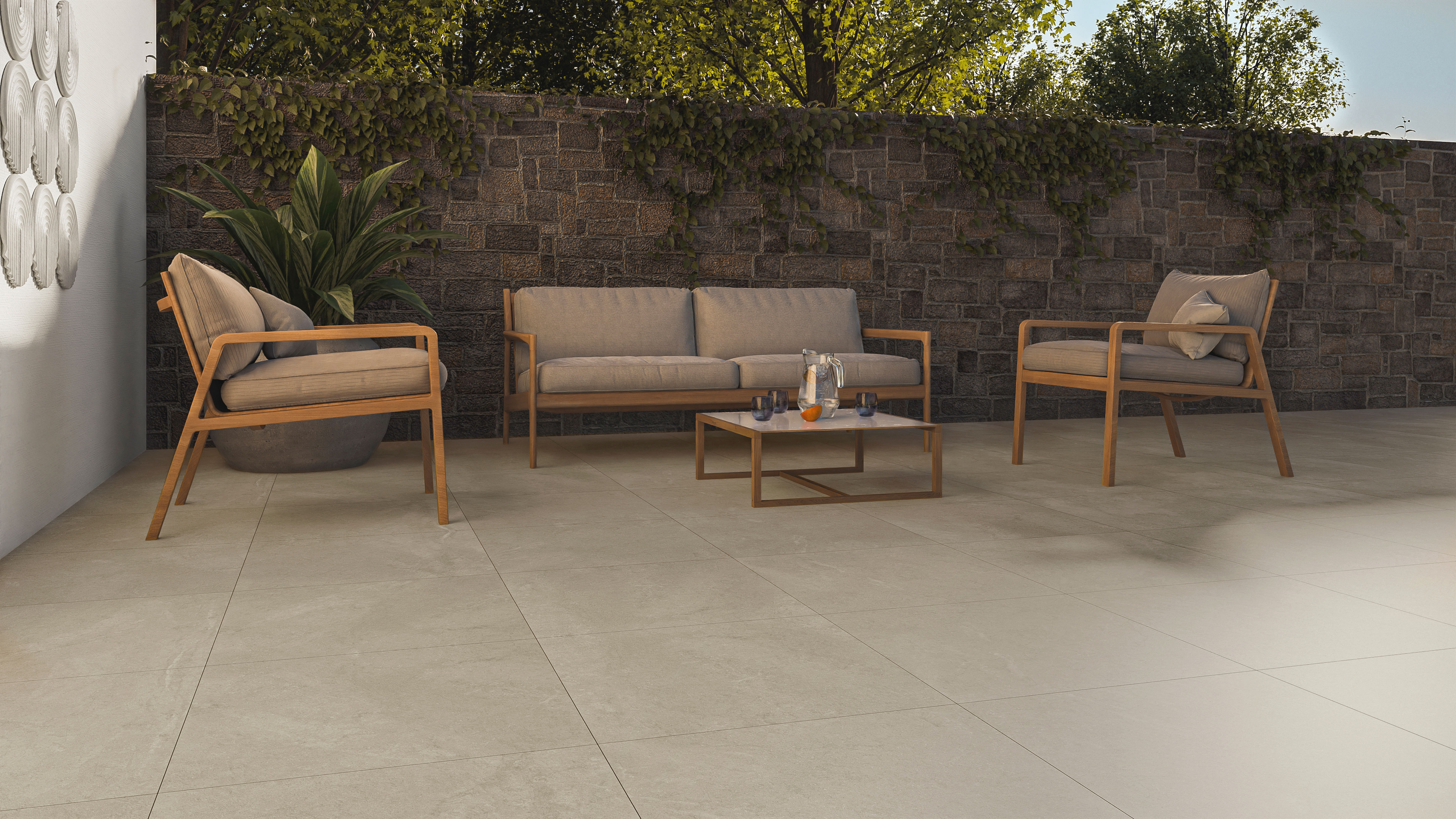 2cm Outdoor Steinoptik Grau 60x60cm