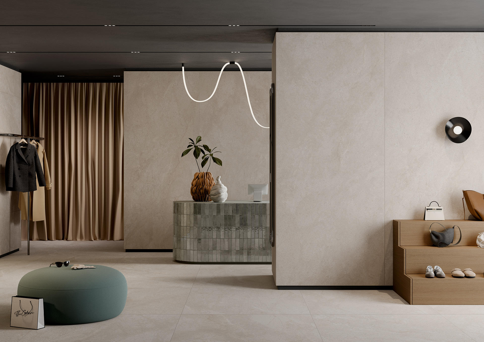 Steinoptik Bianco 60x120cm