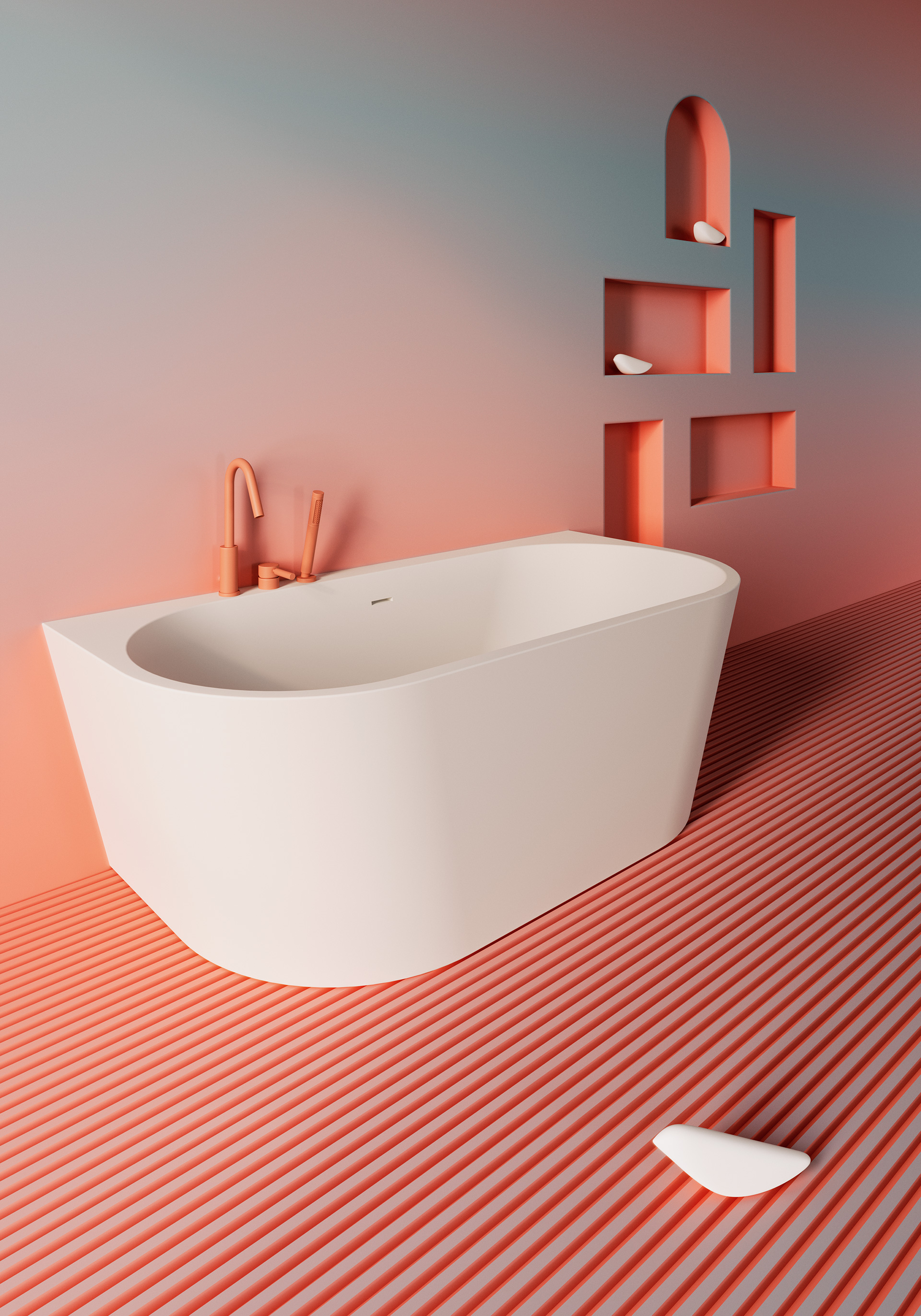 Badewanne Aidar Wall