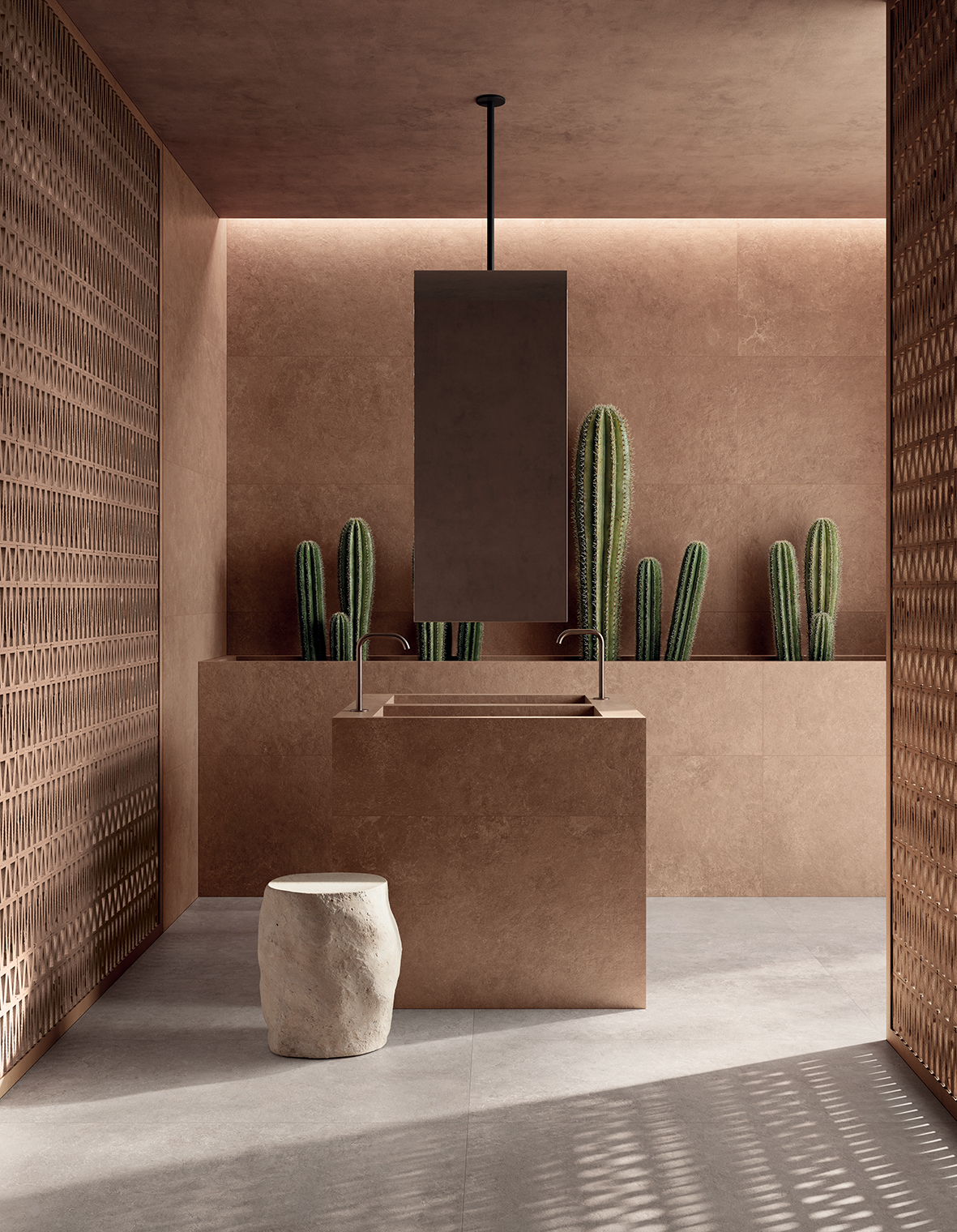 Steinoptik Braun 60x120cm