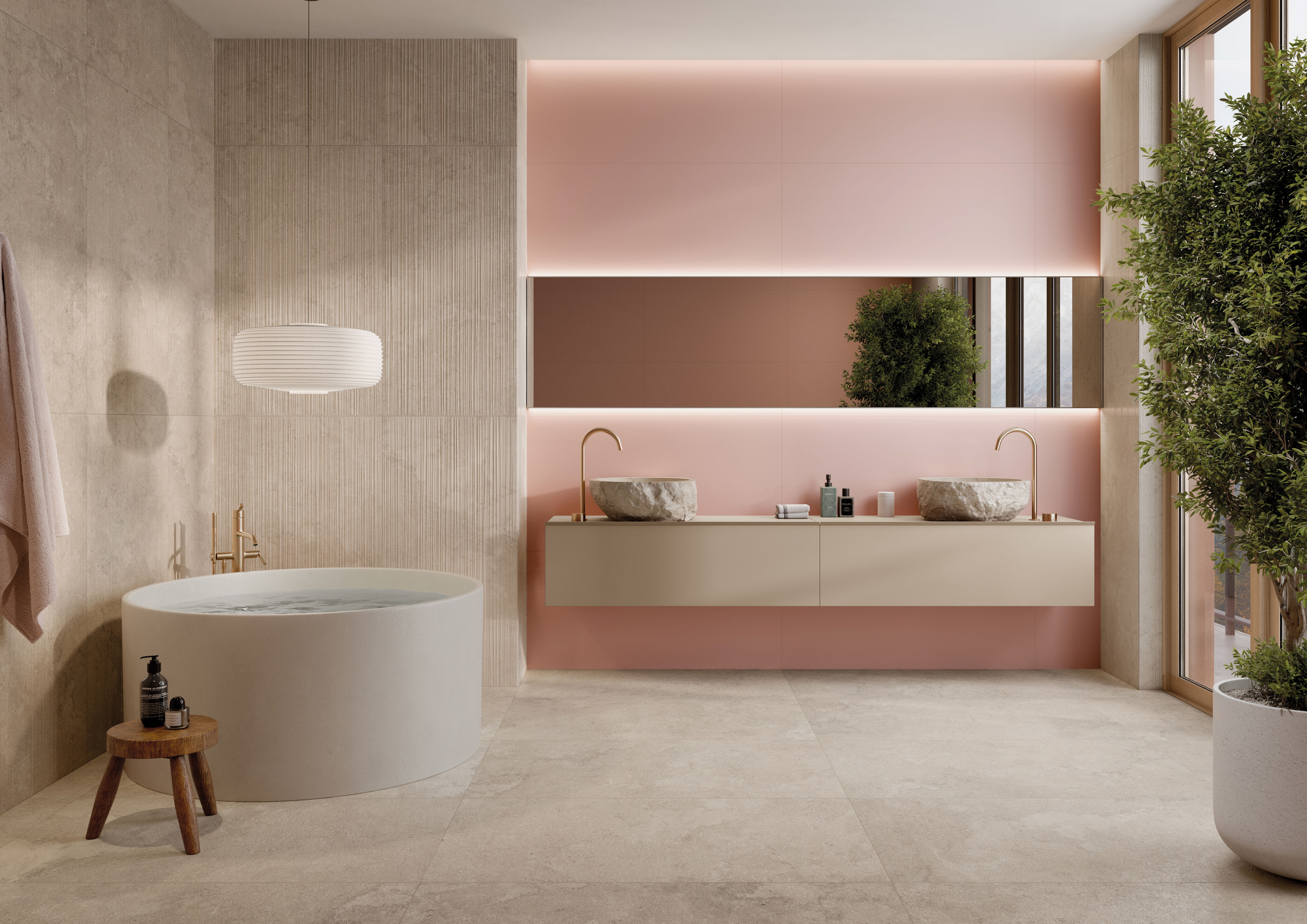 Steinoptik Elfenbein 60x120cm