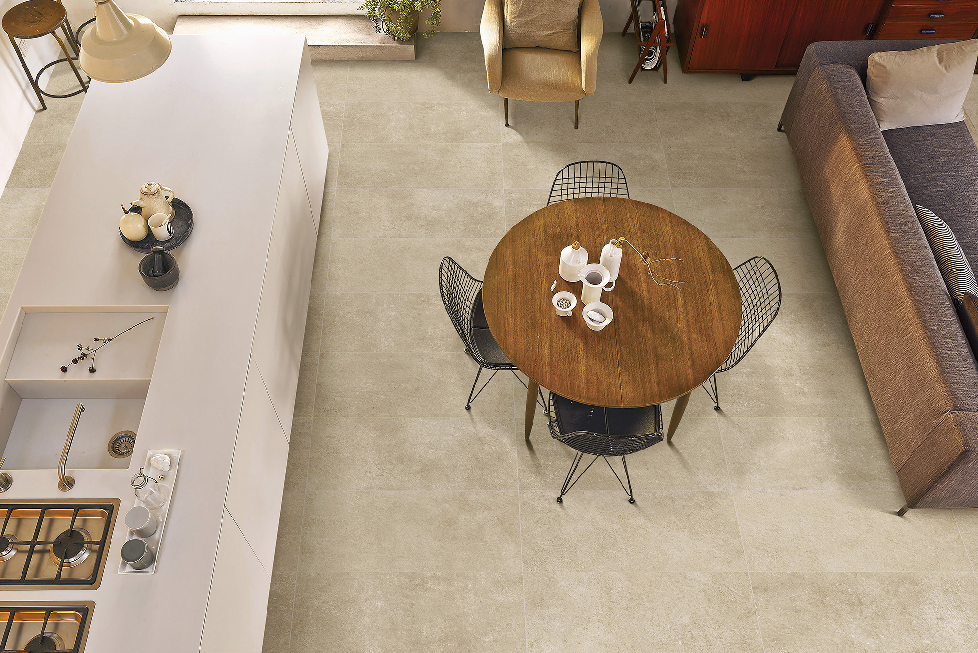 2cm Outdoor Betonoptik Sand 60x60cm