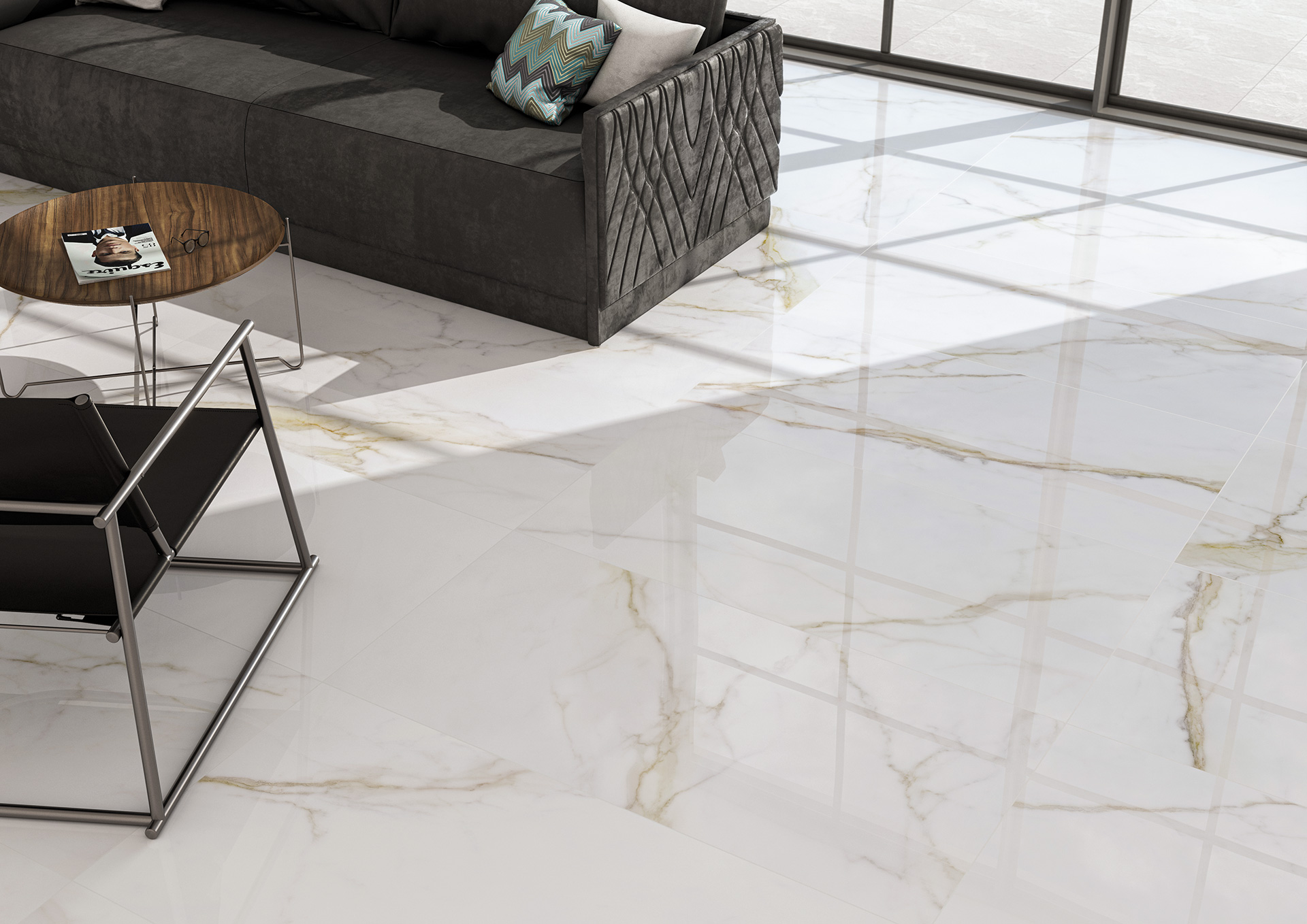 Marmoroptik Beige poliert 120x280cm