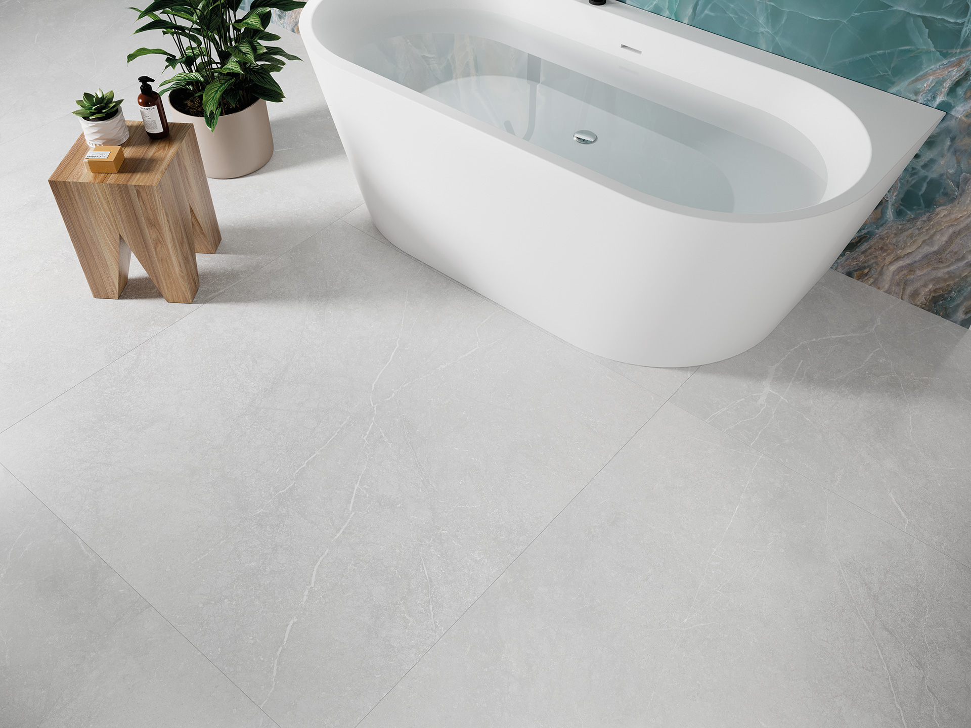 Betonoptik White 120x280cm