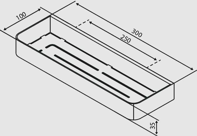 Duschablage Graphitgrau