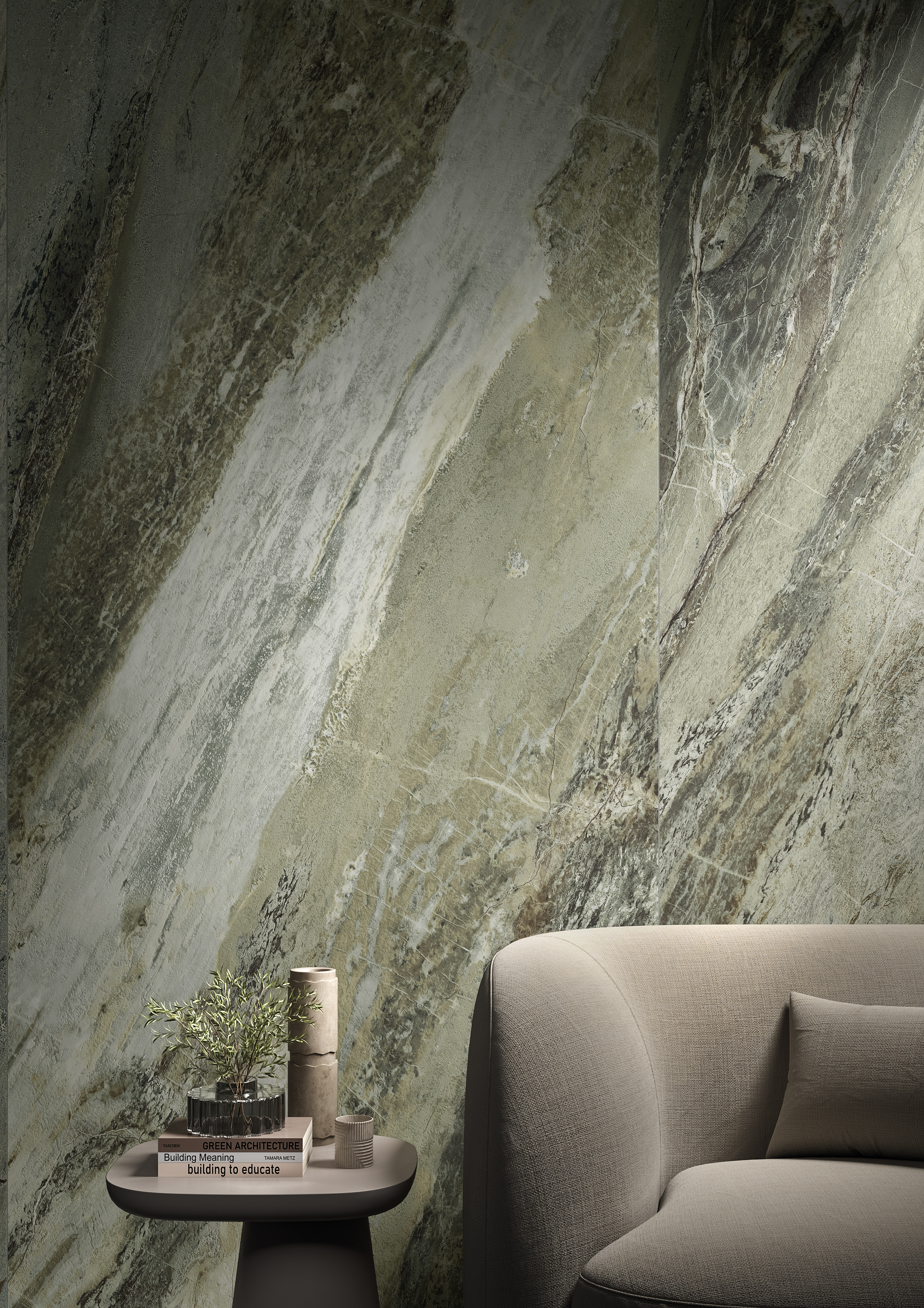 Marmoroptik Green poliert 120x278cm