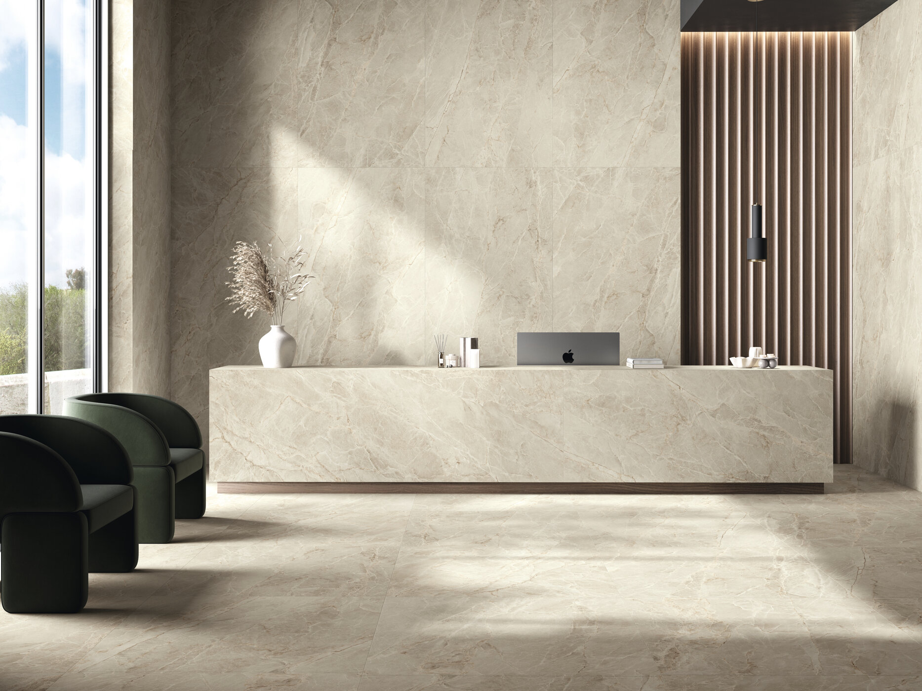 Steinoptik Cream 120x280cm