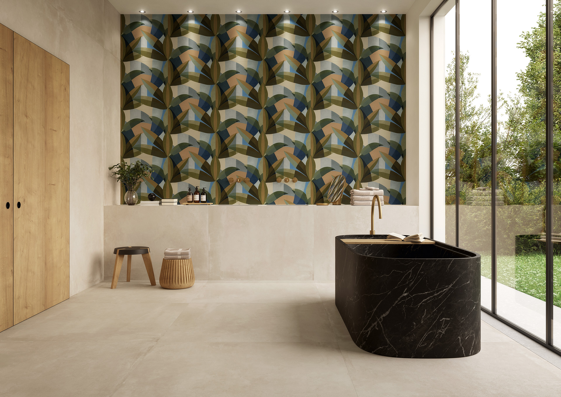 Betonoptik Elfenbein 60x120cm