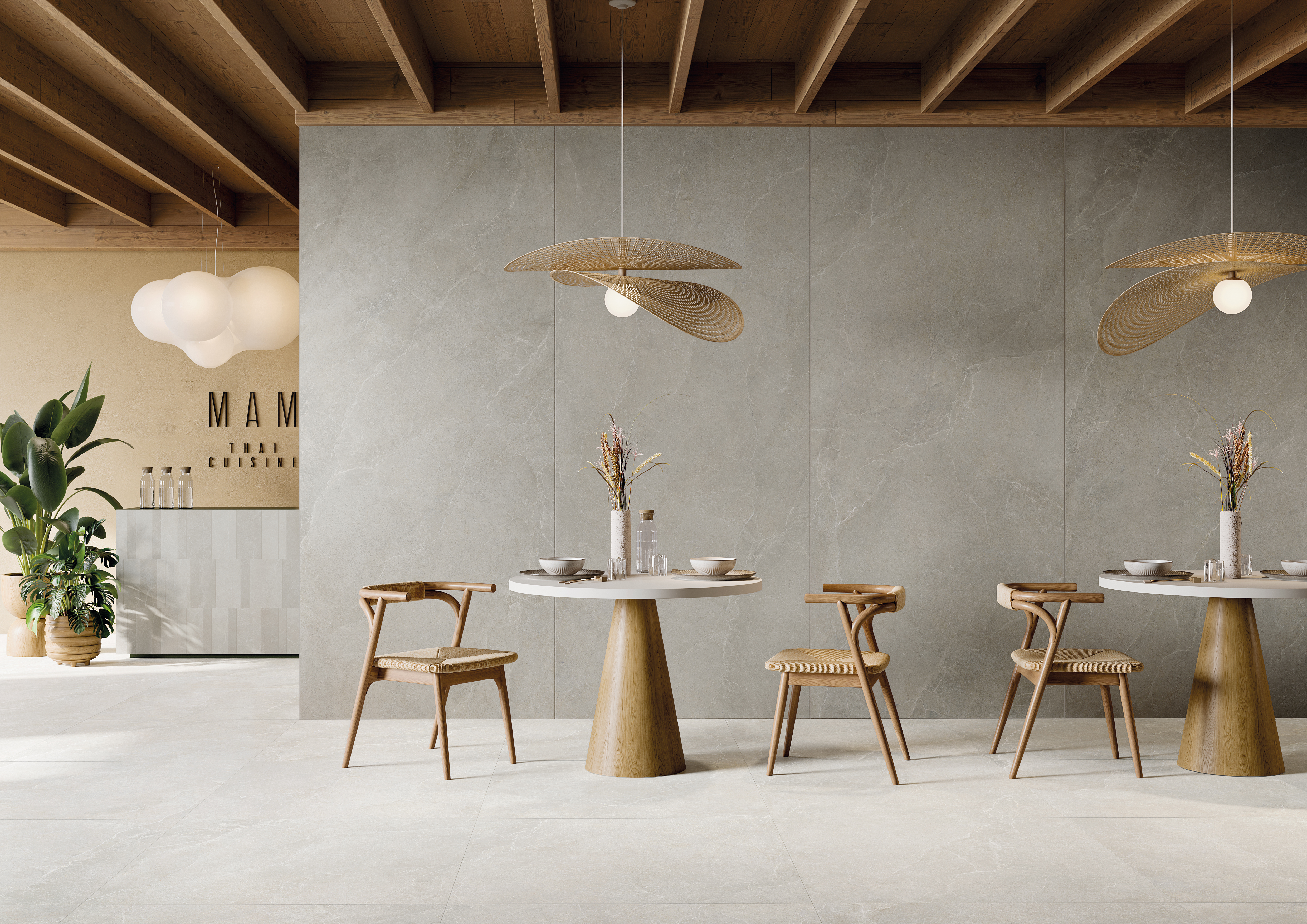 2cm Outdoor Steinoptik Weiß 60x60cm