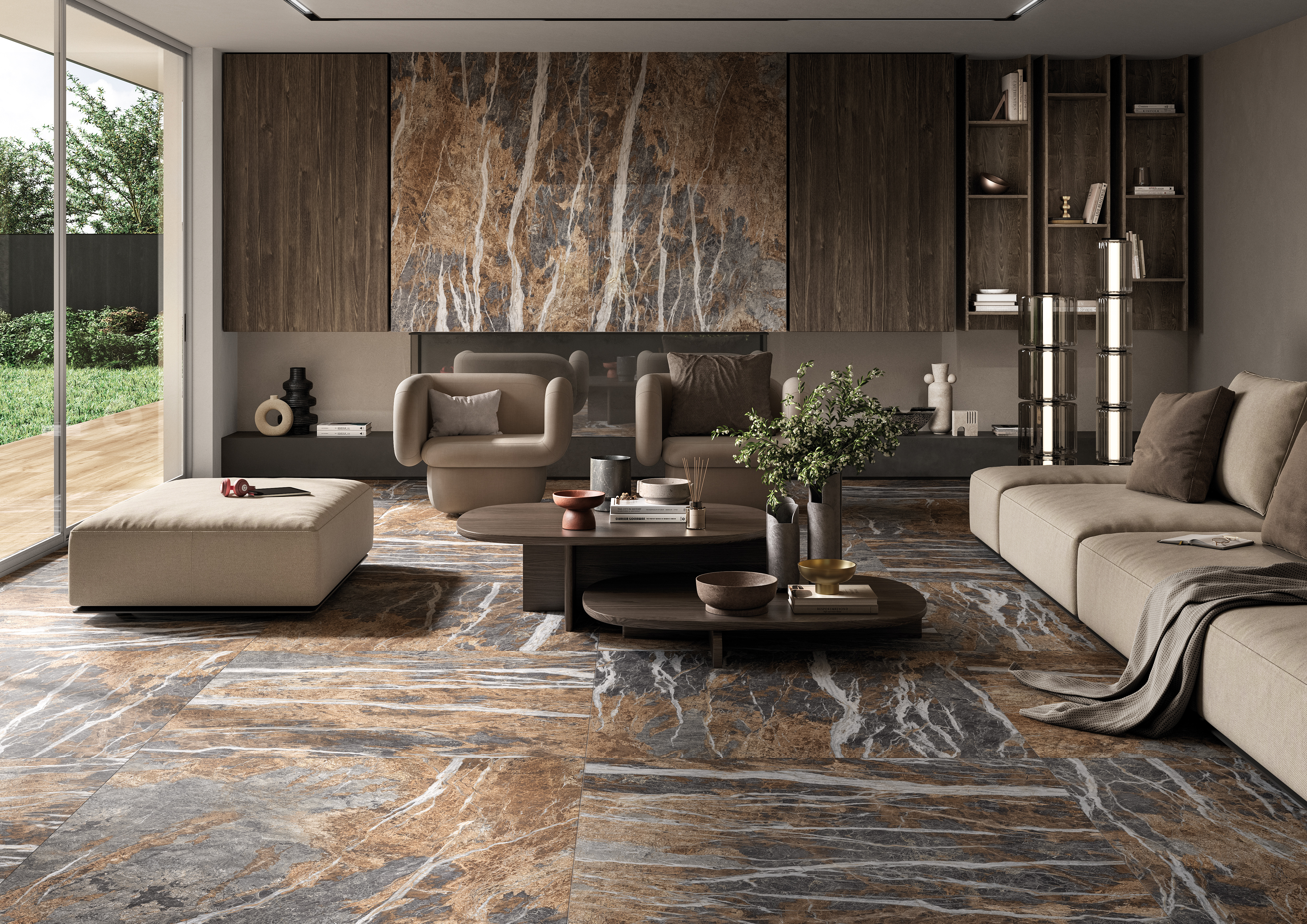 Marmoroptik Blue Jeans poliert 120x278cm