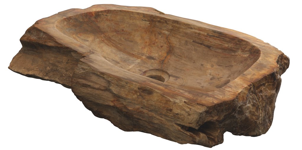 Fossiles Natursteinwaschbecken 26x46cm