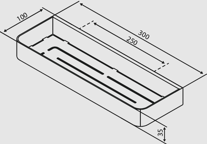Duschablage Messing gebürstet