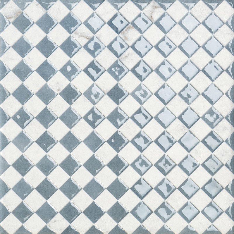 Vintagefliese Dalila Blau Weiß 20x20cm
