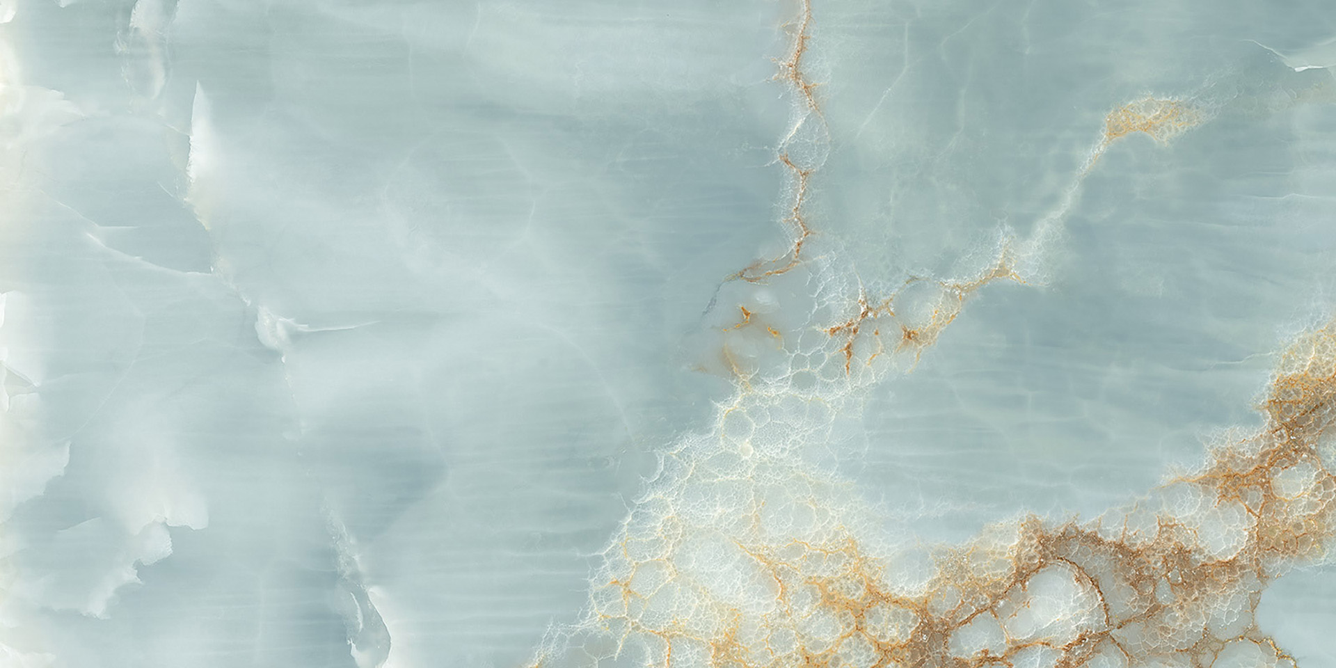 Marmoroptik Onyx Aqua Blue Gold 60x120cm