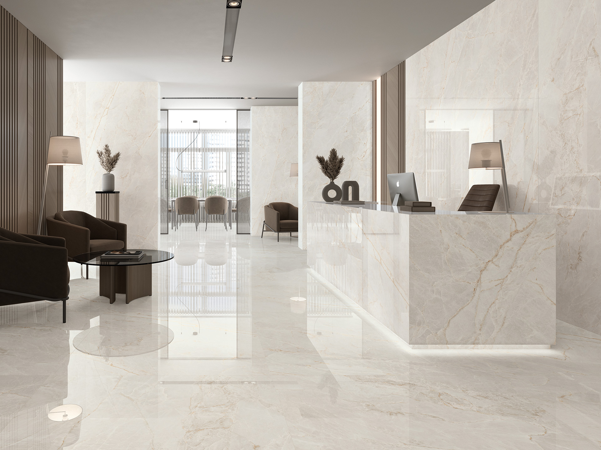 Steinoptik Pearl poliert 120x280cm