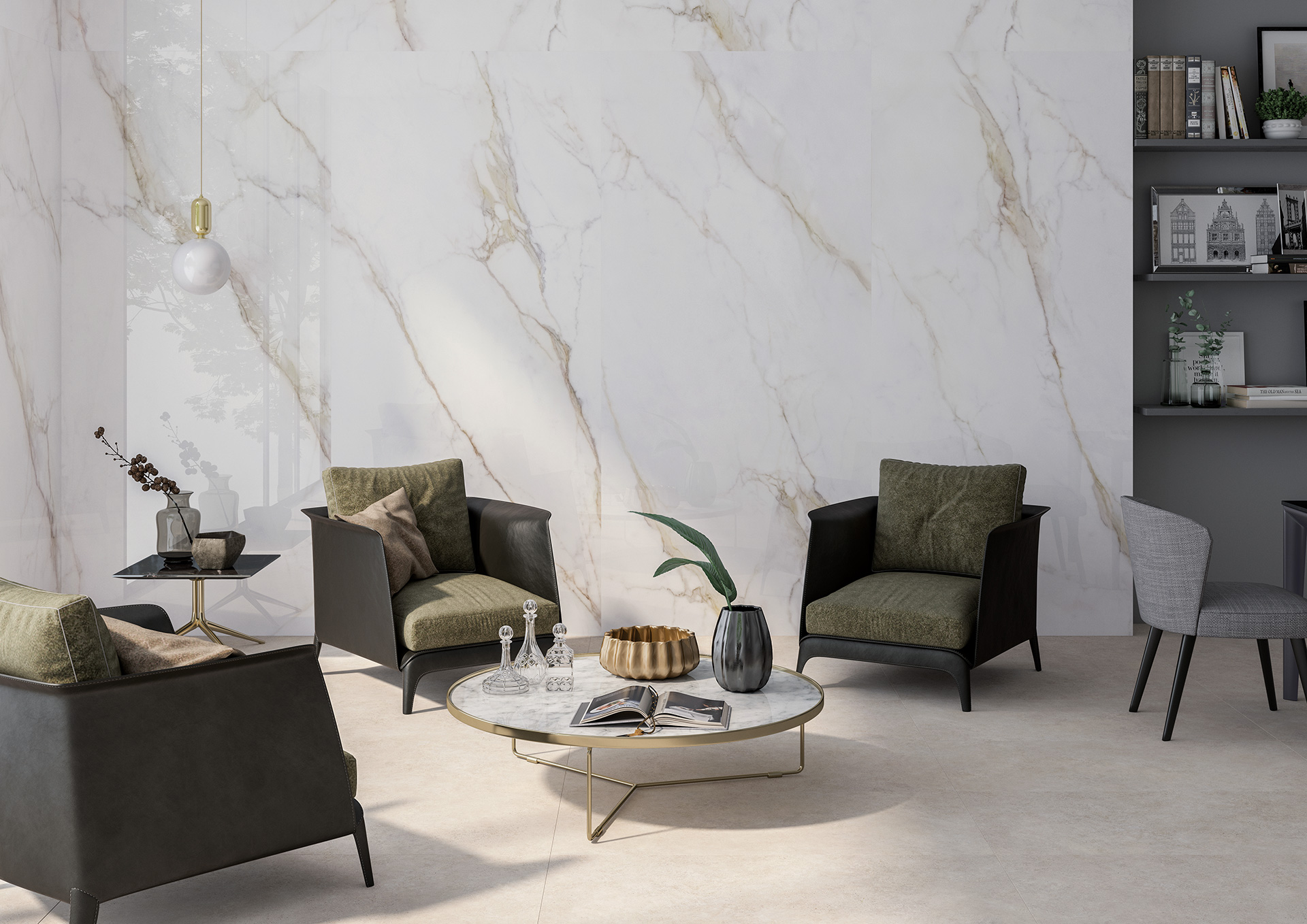 Marmoroptik Beige poliert 60x120cm