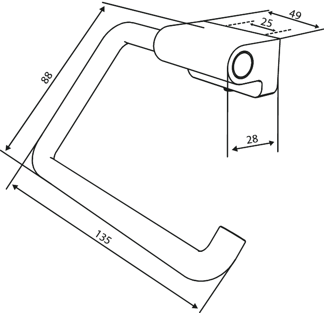 Toilettenpapierhalter Bronze gebürstet